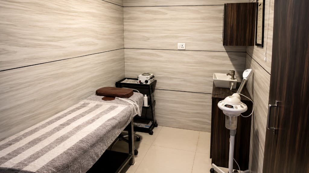 Private facial and treatment room